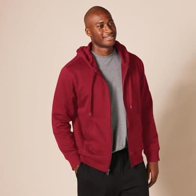 Amazon Essentials Men's Full-Zip Fleece Hoodie (Available in Big & Tall), Red, X-Large - Image 6