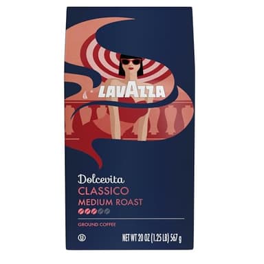 Lavazza Classico Ground Coffee Blend, Medium Roast, Authentic Italian, Blended And Roasted in Italy, Non GMO, Value Pack, A Full bodied with rich flavor and notes of dried fruit, 20 Ounce - Image 2