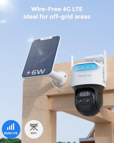 REOLINK 4K Dual Lens Cellular Security Camera, 4G LTE Auto Tracking, No WiFi Solar Powered, SIM Card Included, 6X Hybrid Zoom, 8MP Color Night Vision, Motion Alert, TrackMix LTE + SP, Updated Version - Image 5