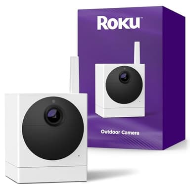 Roku Outdoor Camera (No Base) for Home Security - Security Camera with HD Night Vision, Works with Google, Motion Detection & 2-Way Audio - 90-Day Subscription Included - Image 1