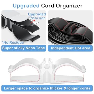 Lancord Cord Organizer for Appliances, 8 Pack Upgraded Kitchen Appliance Cord Organizer Stick On Appliance Wire Organizer Wire Wrapper for Kitchen Appliances Mixers, Coffee Maker, Pressure Cooker - Image 2