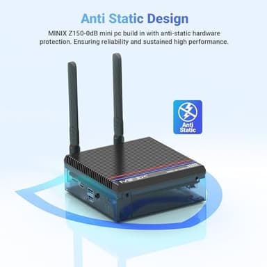 MINIX Z150-0dB Fanless Mini PC, Intel N150 (Upgraded N100), 16GB DDR4/512GB PCIe Gen3 x 4 SSD/4K Dual Display/2.5G LAN/USB-C/Windows 11 Pro/Auto Power On, for Home Office Industrial and Commercial - Image 6