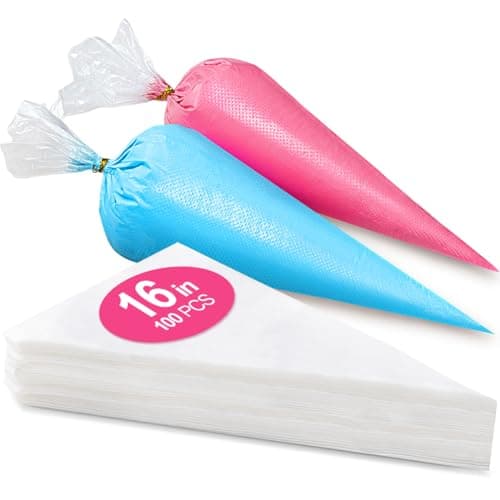 16 Inch Piping Bags Disposable, 100Pcs Large Pastry Bags, Frosting Bags, Cake Decorating Bags, Decorating Bags Large Piping Bags, Decorating Bags - Image 1