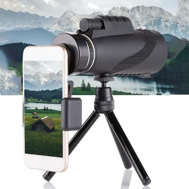 Stscope360 Monocular, Stethoscope 360 Monocular Set High Powered, STS Scope 360, Portable HD Night Vision Long Range with Phone Adapter & Tripod (40 * 60,Black) - Image 7