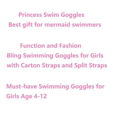 YUENREE Girls Swim Goggles - Bling Swimming Goggles for Girls Ages 4-12 - No Leak, Anti-Fog, UV Protection, Easy to Adjust and Non Slip - with Hard Travel Case- Rainbow - Image 5