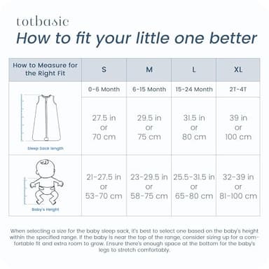 TOTBASIC Toddler Sleep Sack 1.0 TOG, Baby Wearable Blanket with 2-way Safe Zipper, Ultra Soft All Season Baby Sleeping Bag - Image 4