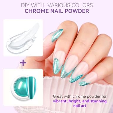 Makartt 3D Painting Clear Nail Gel For Nails Art Chrome Nail Powder Micro 3D Sculpting Gel No Wipe UV Gel for Gel Nail Polish 3D Carving Drawing Gel for Nail Art at Home & Salon DIY 8ML - Image 2