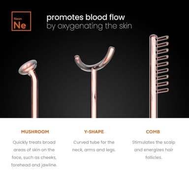 NuDerma Professional Skin Therapy Wand - Portable Skin Therapy Machine with 6 Neon & Argon Wands – Boost Your Skin – Clear Firm & Tighten - Image 2