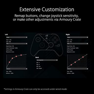 ASUS ROG Raikiri Pro OLED Display, tri-Mode connectivity, remappable Buttons&triggers, 4 Rear Buttons, Step&Linear triggers, Adjustable Joystick Sensitivity, 3.5mm Jack with ESS DAC, for PC and Xbox - Image 7