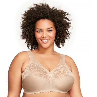 Full Figure Plus Size MagicLift Original Support Bra Wirefree #1000 Blush - Image 7