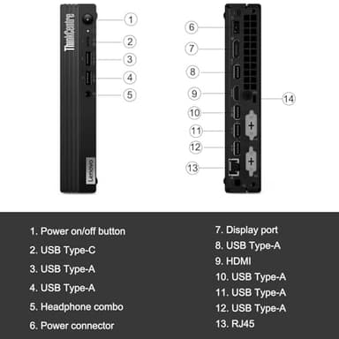 Lenovo ThinkCentre M70q Gen 4 MFF 1L Tiny Mini Business Desktop Computer, 16GB DDR5, 512GB PCIe SSD, Intel 10-Core i5-13400T (Beat i7-12700T), WiFi 6, HDMI, DisplayPort, Windows 11 Pro, Vent-Hear - Image 4