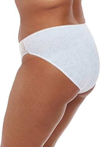 Elomi Women's Plus-Size Morgan Stretch Lace Insert Brief Underwear, White, XXXL - Image 2