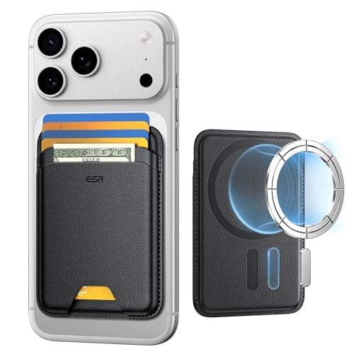 ESR for MagSafe Wallet, 5-Card Holder, Magnetic Wallet for iPhone, RFID Blocking, with 3,200 g Magnetic Strength, Vegan Leather, Slim for iPhone 17/16/15/14/13/12 Series, Not for 13/12 Mini, Black - Image 1