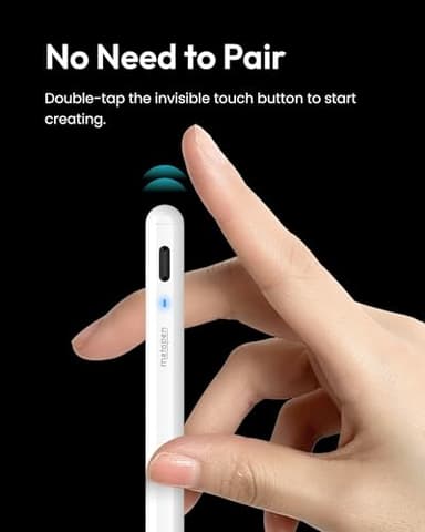 Metapen Pencil A8 for Apple iPad 2018-2025, (2X Faster Charge), Tilt Sensitivity, Pixel Precision, Stylus Pen for iPad 11/10/9/8/7/6th Gen, Pro 12.9/11/13-inch M4, Air 3/4/5/M2/M3, Mini 5/6th, White - Image 5