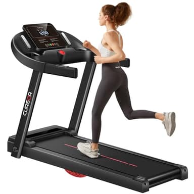 CURSOR FITNESS Home Folding Treadmill with Pulse Sensor, 2.5 HP Quiet Brushless, 7.5 MPH, 265 LBS Capacity - Image 1