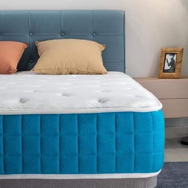 Planet Sleepings 10 Inch Twin Hybrid Mattress for Cool Sleep Gel Memory Foam Medium Firm Feel Zoned Pressure Relief Certified Safe Foams Removable Cover Bed in A Box - Image 1
