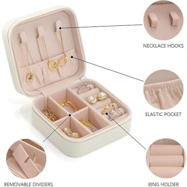 GAAUSIU Ship Next Day, Customized Jewelry Organizer for Travel, Initial Jewelry Box with Name, Personalized Christmas 2025 College Graduation Gifts for Best Friend, Besties - Image 6