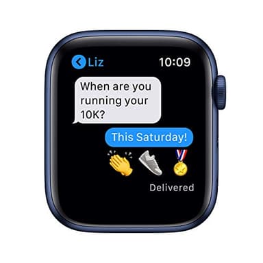 Apple Watch Series 6 (GPS, 44mm) - Blue Aluminum Case with Deep Navy Sport Band (Renewed) - Image 5