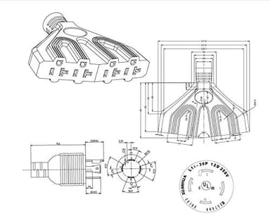 S7 25 Feet Heavy Duty Generator Adaptor Extension Cord,Locking Cord,NEMA L14-30P/Four 5-20R, 4 Prong 10 Gauge Flexible Generator Cable - Image 5