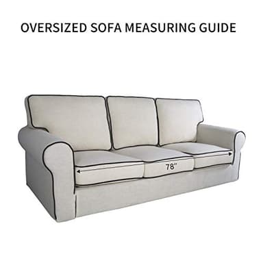 PureFit Super Stretch Sofa Slipcover – Spandex Non Slip Soft Couch Sofa Cover, Washable Furniture Protector with Non Skid Foam and Elastic Bottom for Kids, Pets (Oversized Sofa, Dark Gray) - Image 6