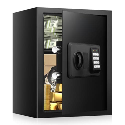 2.8 Cubic Large Fireproof Safes for Home Use, Digital Home Safe Box Fireproof Waterproof with Electronic Keypad and Spare Keys, Anti-theft Fire Safe for Money Documents Medicine Valuables - Image 1