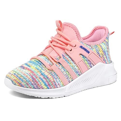 RUNSIDE Girls Tennis Shoes Lightweight Sports Kids Sneakers Lace-up for Running/Walking, Toddler/Little Kid/Big Kid - Image 1