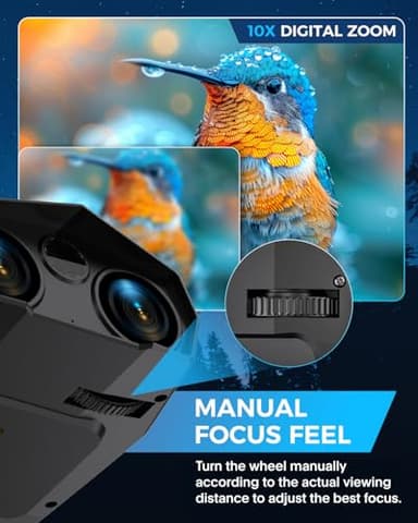 Night Vision Goggles - Night Vision Binoculars for Adults, 5000mAh Rechargeable Infrared Binoculars with 3'' Large Screen, 10X Digital Zoom External Flashlight for Camping - Image 4