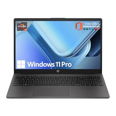 HP 2025 Updated 15.6" 255 G10 FHD Business Laptop, AMD Ryzen 7 7730U (64GB RAM | 2TB SSD), Numeric Keypad, Webcam, Windows 11 Pro, MS Office Pro, WiFi 6& Bluetooth with LTP Accessory Kit - Image 1