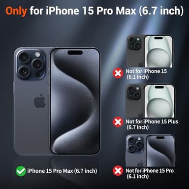SUPFINE Magnetic for iPhone 15 Pro Max Case (Compatible with MagSafe) (Military Grade Drop Protection) Translucent Matte Shockproof Phone Cover, Black - Image 2