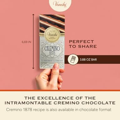 Venchi - Cremino 1878 Chocolate Bar with Almond Gianduja and Hazelnuts, 3.88oz - Gluten Free - Image 6
