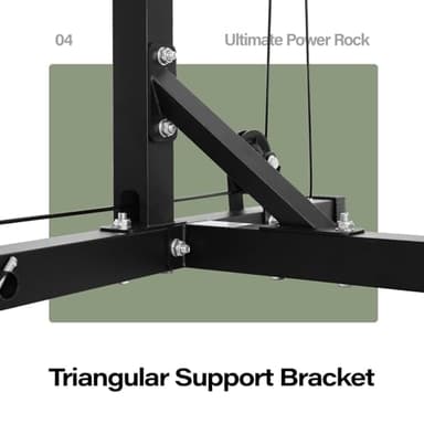 MAJOR FITNESS Drone1 Power Cage - Multi-Function Power Rack for Home Gym (Package (with 1300LBS Bench & 245lbs & Bar), Black) - Image 5