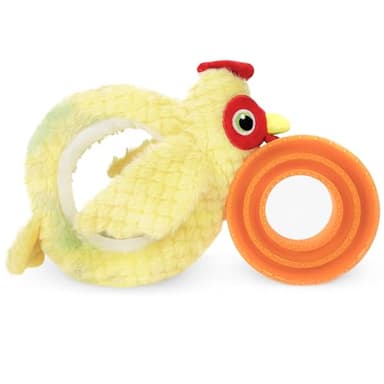 CHIWAVA 2-in-1 Dog Interactive Squeaky Plush Toy Chicken with Slow Feeder Bowl for Small Medium Dogs 9.8 Inch - Image 9