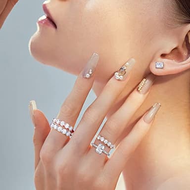 MOOSEA Radiant Cut Moissanite Engagement Ring - 2ct D Color VVS1 Clarity Lab Created Moissanite Wedding Rings for Women 14K White Gold Plated Sterling Silver Travel Rings Moissanite Rings for Women - Image 4