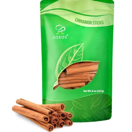 Soeos Cinnamon Sticks, 8 oz (227g), Cassia Cinnamon Sticks, Strong Aroma, 2.75" Length, 100% Raw Cinnamon, Perfect for Baking, Cooking, Beverages, Coffee, Tea and Mulled Wine - Image 1