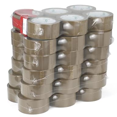 BOMEI PACK 36Rolls Brown Packing Tape with Dispenser, Brown Tape Refill Rolls for Packaging, Shipping and Moving, 2.6Mil 1.88 Inch x 60 Yard - Image 7