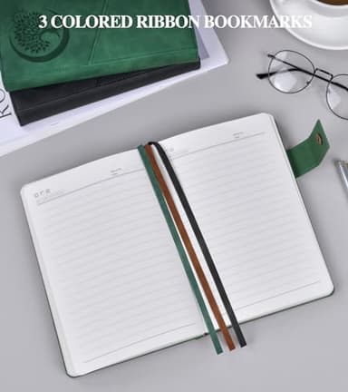 PAIBAS Lined Journal Notebook for Men, A5 Leather Journals for Writing Women, Hardcover Notebooks for Work,School,Note Taking,Travel,Business,Personal daily Diary,200 Page College Ruled (5.9" x 8.4") - Image 6