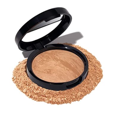 LAURA GELLER NEW YORK Award-Winning Baked Balance-n-Brighten Color Correcting Powder Foundation - Golden Medium - Buildable Light to Medium Coverage - Demi-Matte Natural Finish - Image 1
