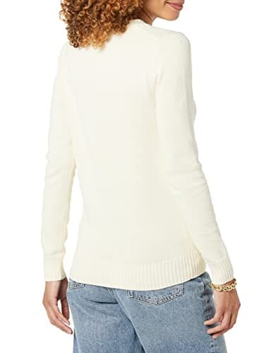 Amazon Essentials Women's Crewneck Sweater, 100% Cotton, Pale Peach, Small, Plus Size Available - Image 3