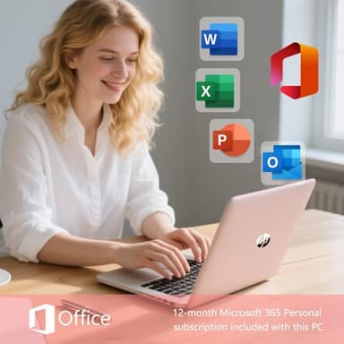 HP 14 Laptop Student Business 2025 Ultral Light Computer, AI Copilot, 4-Core 13th Gen Intel CPU, 16GB RAM 640GB Storage (128GB UFS+ 512GB SD Card), Microsoft 365, AlpacaTec Accessories - Image 7