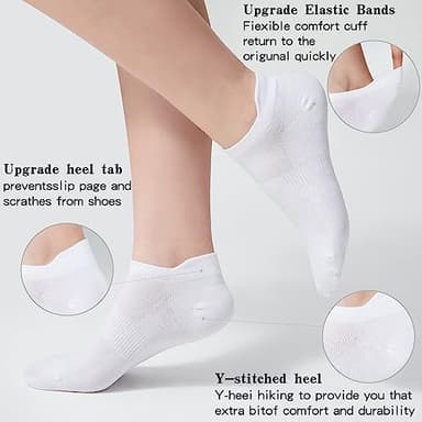 Varietyou Ankle Socks Women's and Mens - 6/10 Pairs Low Cut Tab & No Show Athletics Running Socks - Image 4