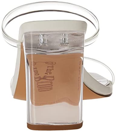 The Drop Women's Avery Square Toe Two Strap High Heeled Sandal, Clear Heel, 7 - Image 3