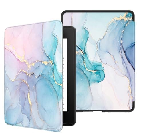 VORI Case for Kindle Paperwhite (11th Generation-2021) and Kindle Paperwhite Signature Edition, Soft TPU Lightweight Protective Smart Shell Cover with Auto Sleep/Wake, Dreamy Marble - Image 1