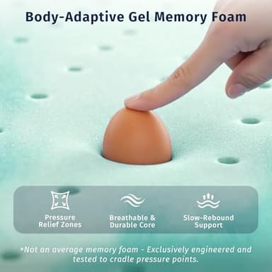 Ballad 3 Inch Memory Foam Mattress Topper Queen Size, High Density Cooling Pad with Premium Removable Cover, Pressure Relief Bed Topper, (CertiPUR-US & Oeko-Tex Certified) - Image 4