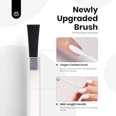 beetles Balck and White Gel Polish, Monochrome Aesthetics Hema-Free Black and White Color Gel Set, 2 Pcs 15ml Polish Soak Off Led French Nail Art Manicure Salon Diy at Home - Image 7