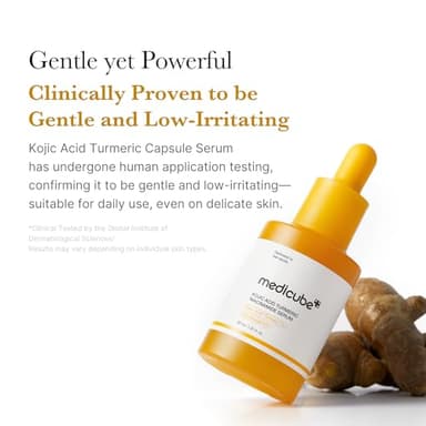 medicube Kojic Acid Turmeric Clarifying & Balancing Capsule Serum for Troubled Skin | Soothing & Brightening Facial Serum | Niacinamide & Glow Capsules for Hydration and Barrier Support | 1.01 fl.oz - Image 6