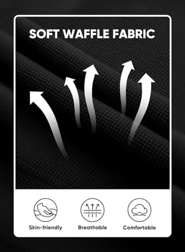 JMIERR Mens Gym Shorts Summer Casual Waffle Stretch Waist Drawstring Shorts Lightweight Basketball Running SweatShorts, L, Black - Image 6