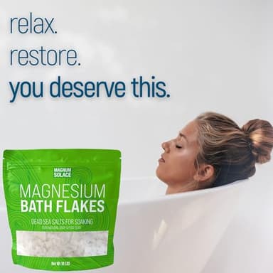 Magnesium Flakes for Bath - Magnesium Chloride Flakes - Dead Sea Salts for Soaking, 10 LBS - Image 2