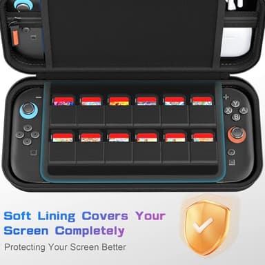 daydayup Switch Carrying Case Compatible with Nintendo Switch 2, with 24 Games Cartridges Protective Hard Shell Travel Carrying Case Pouch for Console & Accessories DS case - Image 3