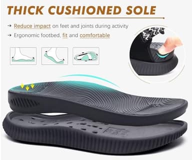 KuaiLu Walking Orthopedic Sandals Womens Comfortable Arch Support Hiking Sandles Plantar Fasciitis Athletic Sport Recovery Cushion Summer Travel Outdoor Open Toe Water Shoes Black Size 7.5 - Image 6