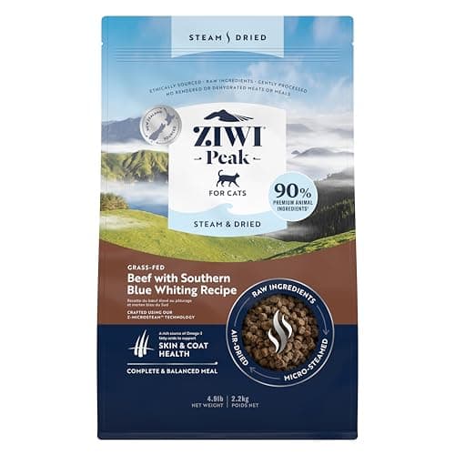 ZIWI Peak Steam & Dried Cat Food – Beef w/Southern Blue Whiting Fish - High Protein, Skin & Coat Health, Low Carb, for All Life Stages (78.4oz) - Image 1
